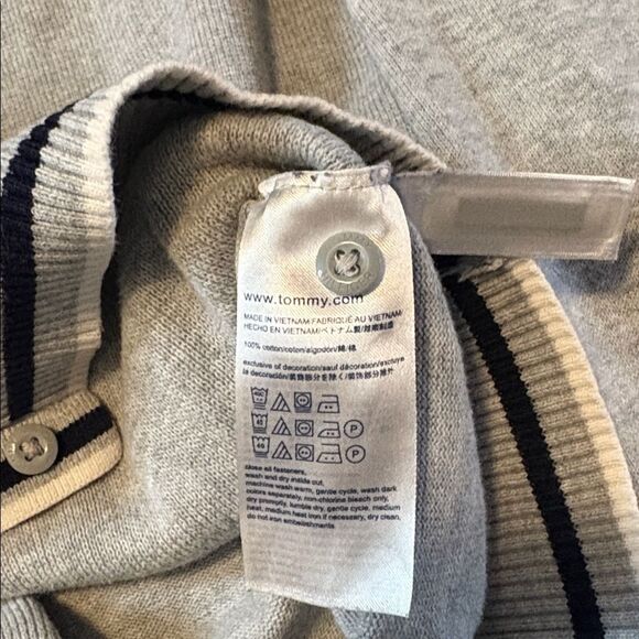 Tommy Hilfiger Gray Cardigan Cotton sweater M - Picture 7 of 7
